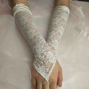 Fingerless Lace Wedding gloves